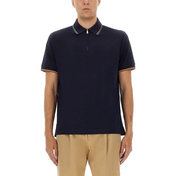 Paul Smith Cotton Polo Shirt With Zipper - NWT - Picture 1 of 4
